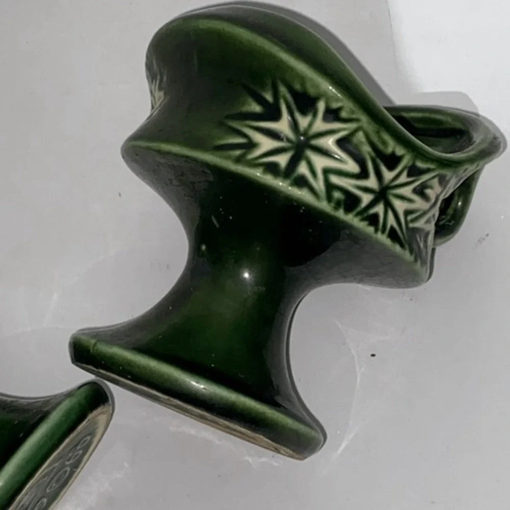 2 pc.‎ Mccoy MCP-20-USA Pottery Starburst Pedestal Candle Holder 1968